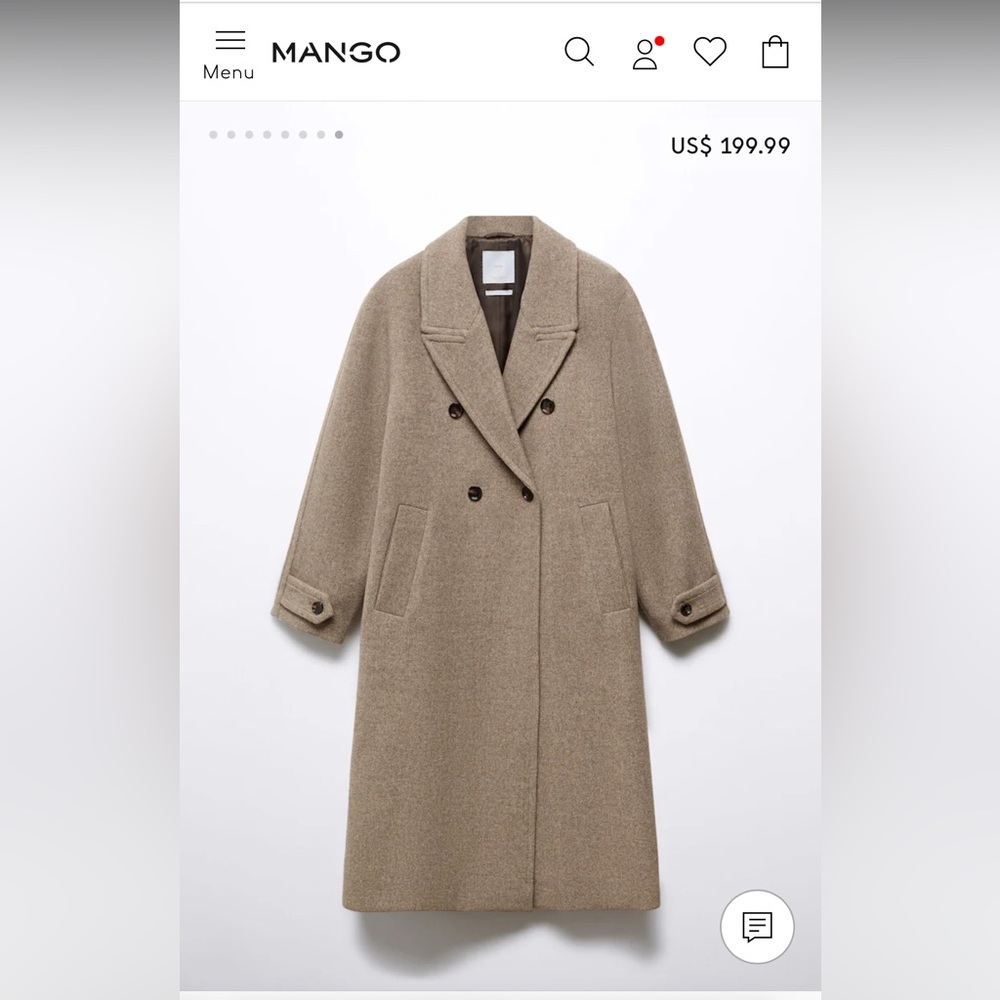 Brand New Without Tags Oversized Wool Coat
